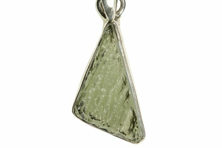 Green Moldavite Tektite Pendant ( grams) - Czech Republic #219285